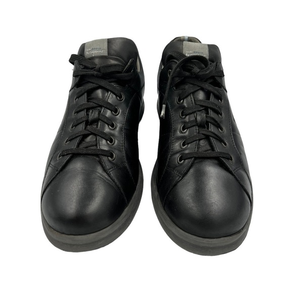 SALVATORE FERRAGAMO Leather World Traveler Trainer Black - Picture 6 of 11